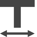 Text Width SVG Icon